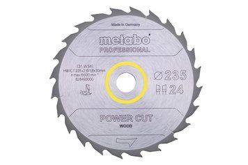 Пиляльний диск Metabo по дереву 235x30x2.6, 24 зуба 628493000 фото
