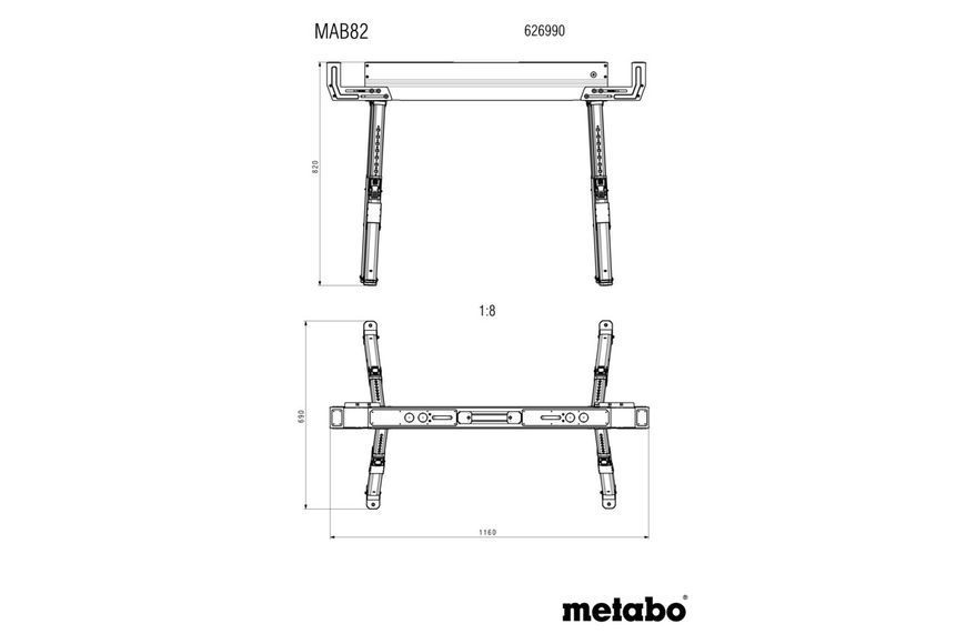 Комплект из двух подставок Metabo MAB 82 626990000 фото