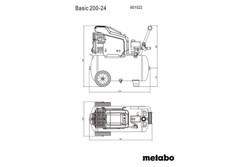 Компресор Metabo Basic 200-24 601522000 фото