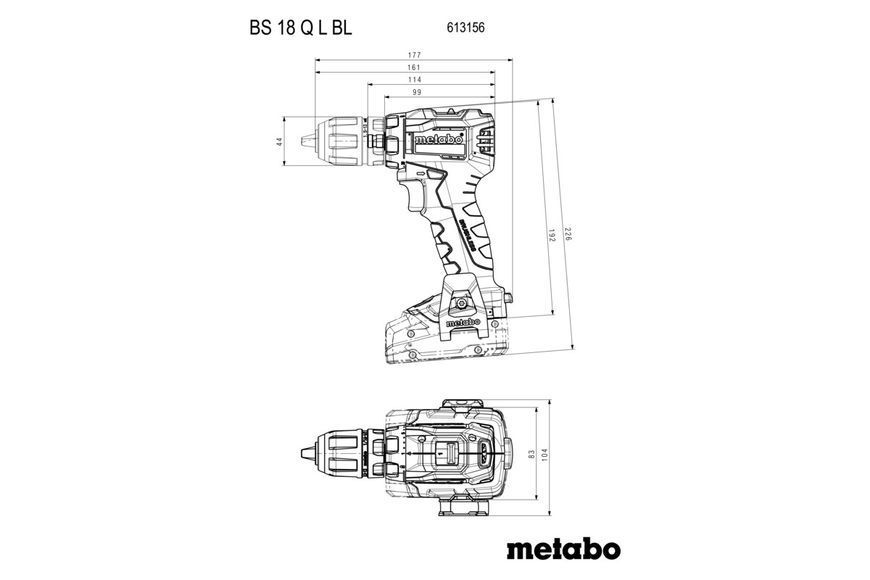 Аккумуляторная дрель-шуруповерт Metabo BS 18 L BL Q каркас 613156850 фото