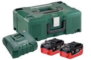Комплект акумуляторних батарей Metabo 2*7.0 Аг 18 В LiHD + ASC Ultra + MetaLoc 685109000 фото