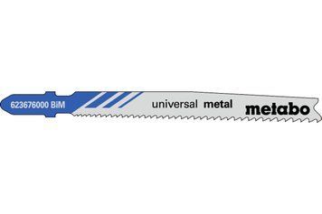 Лобзикове полотно по металу Metabo Universal Metal 74 мм T 123 XF, 5 шт 623676000 фото