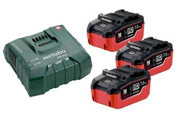 Комплект акумуляторних батарей Metabo 3*7.0 Аг 18 В LiHD + ASC Ultra 685113000 фото