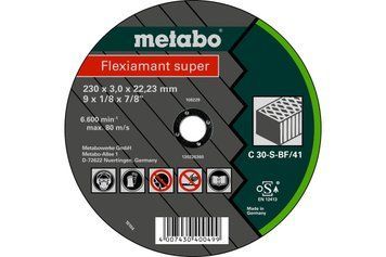 Відрізний круг по каменю Metabo Flexiamant Super 230x 3x22,23 увігнутий 616303000 фото