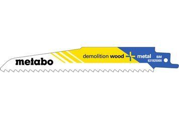 Шабельне полотно по дереву з цвяхами Metabo Demolition Wood + Metal 150 мм S 610 DF, 5 шт 631925000 фото