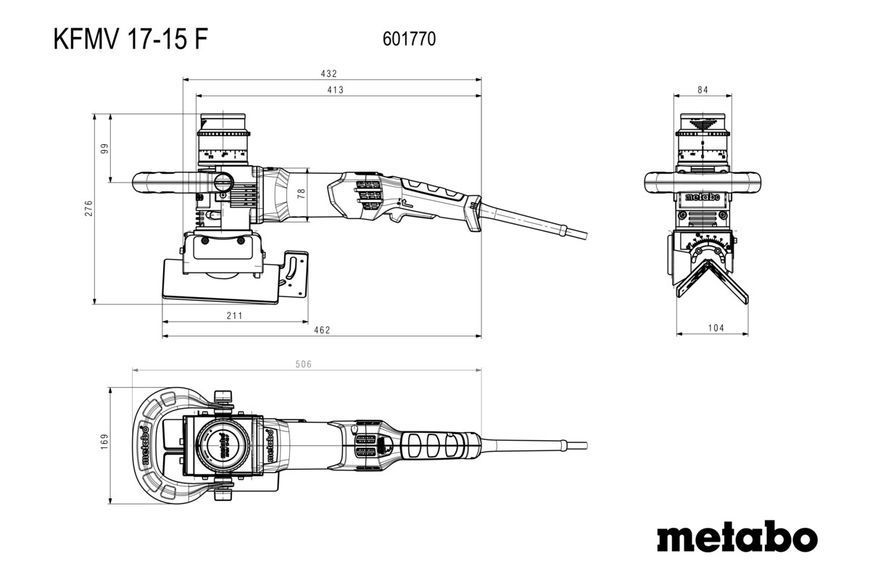 Кромочный фрезер по металлу Metabo KFMV 17-15 F 601770500 фото