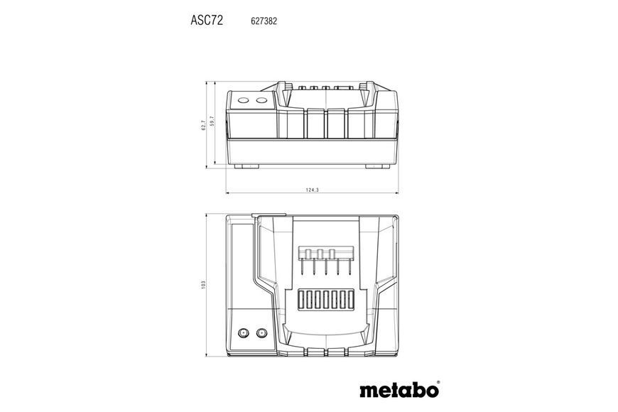 Зарядний пристрій Metabo ASC 72 627382000 фото