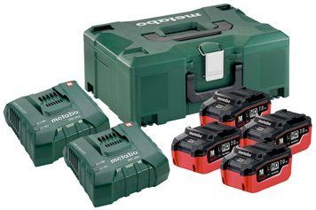 Комплект акумуляторних батарей Metabo 4*7.0 Аг 18 В LiHD + 2*ASC Ultra + MetaLoc 685111000 фото