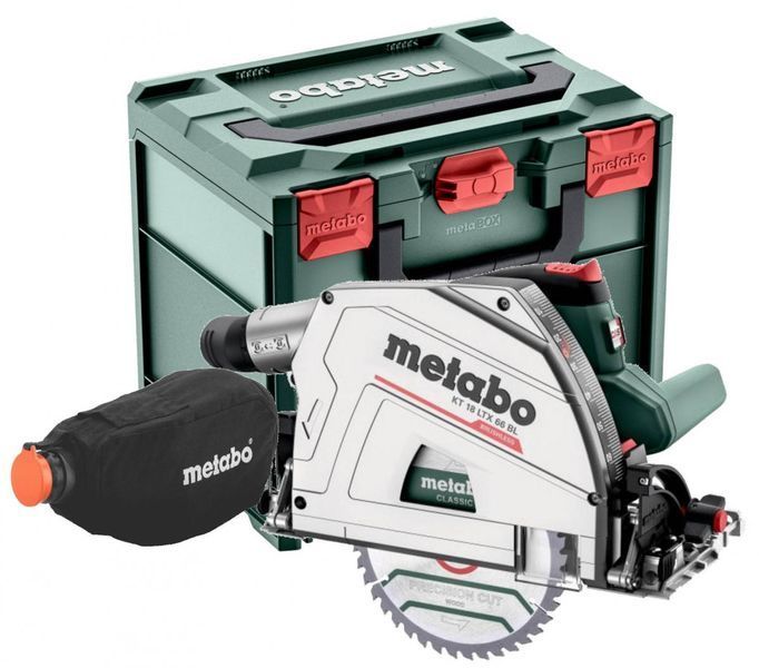Акумуляторна занурювальна дискова пила Metabo KT 18 LTX 66 BL каркас в кейсі 601866840 фото