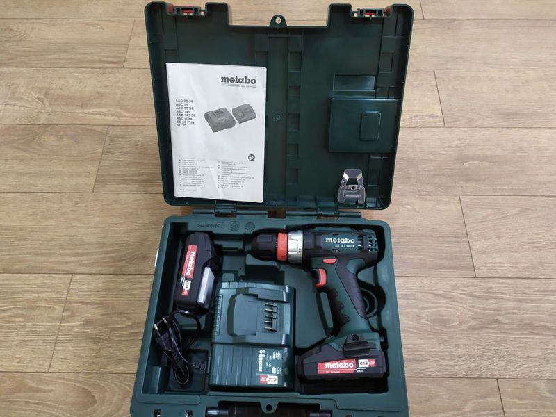 Аккумуляторная дрель-шуруповерт Metabo BS 18 L Quick 2х2.2 Ач Mobile Workshop 602320870 фото