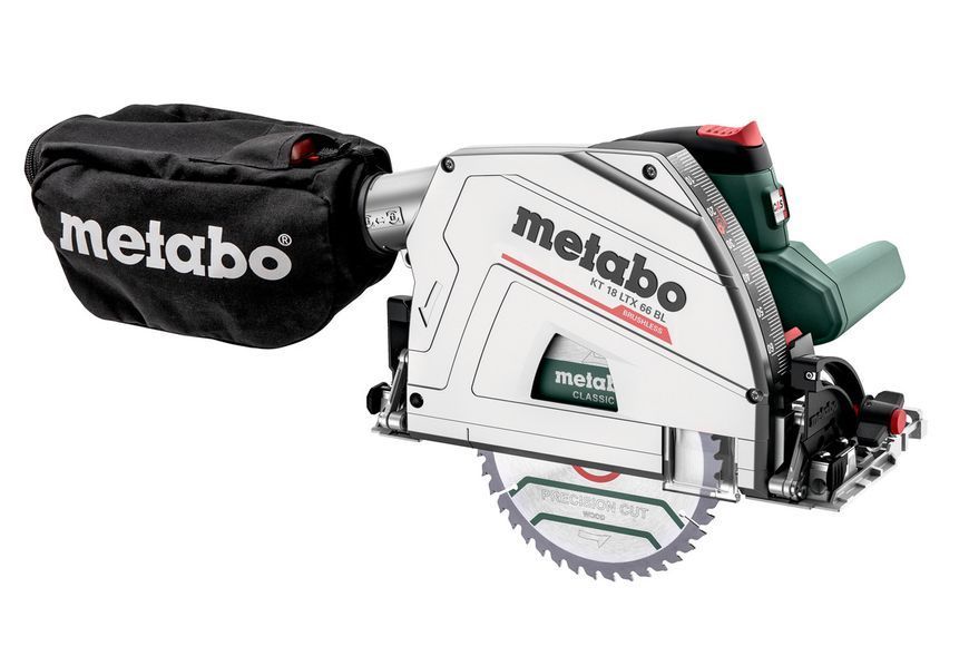 Акумуляторна занурювальна дискова пила Metabo KT 18 LTX 66 BL каркас в кейсі 601866840 фото