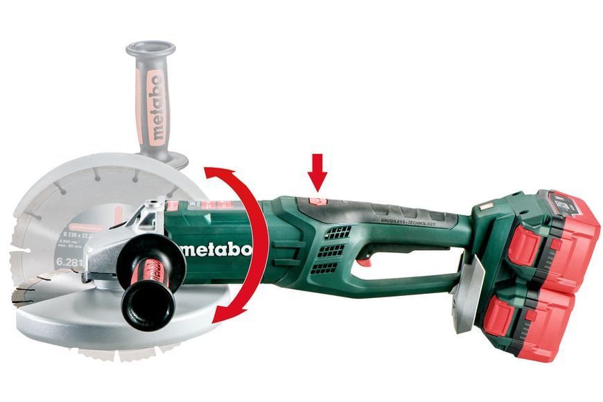 Аккумуляторная болгарка Metabo WPB 36-18 LTX BL 230 4х6.2 Ач 613102660 фото