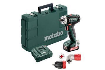 Аккумуляторный шуруповерт Metabo PowerMaxx ВS 12 Quick+угловая насадка Metabo Quick*1 акб 601037620 фото