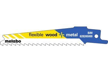 Сабельное полотно по дереву с гвоздями Metabo Flexible Wood + Metal 100 мм S 511 DF, 5 шт 628265000 фото