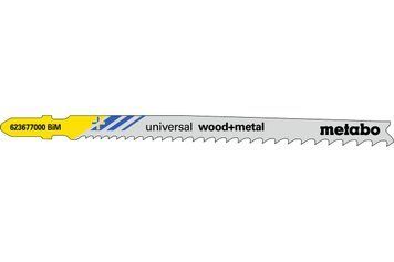 Пилка для лобзика по дереву / металу Metabo Universal Wood + Metal 106 мм T 345 XF, 25 шт 623621000 фото
