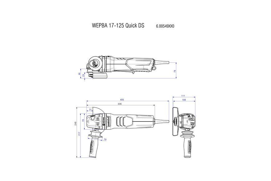 Болгарка Metabo WEPBA 19-125 Q DS M-Brush 613114000 фото