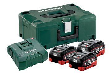 Комплект акумуляторних батарей Metabo 3*8.0 Аг LiHD II + MetaLoc 685134000 фото