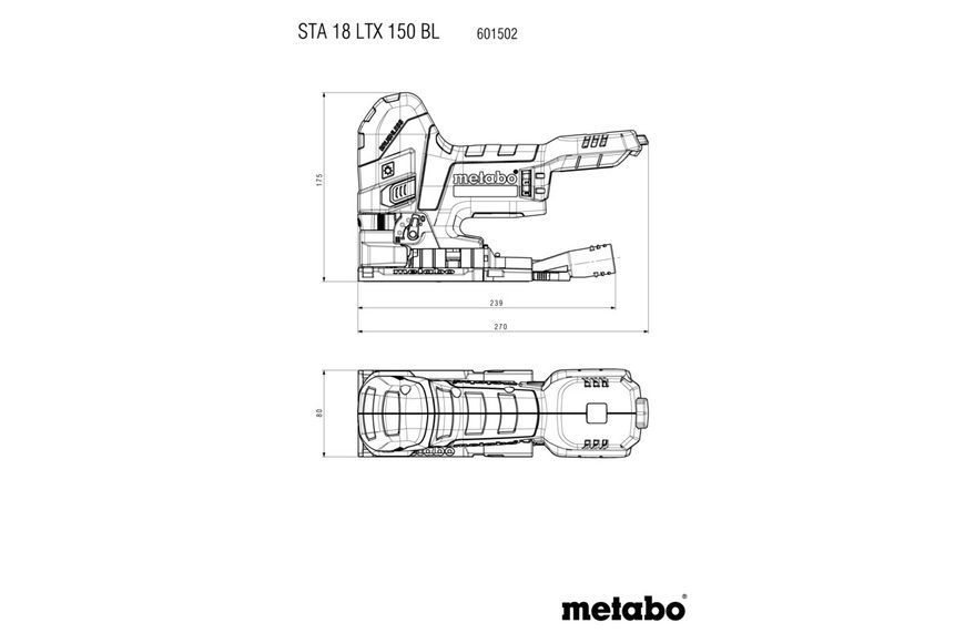 Акумуляторний лобзик Metabo STA 18 LTX 150 BL каркас в кейсі 601502840 фото