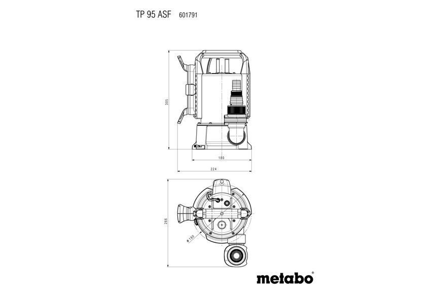 Занурювальний насос для чистої води Metabo TP 95 ASF Inox 601791000 фото